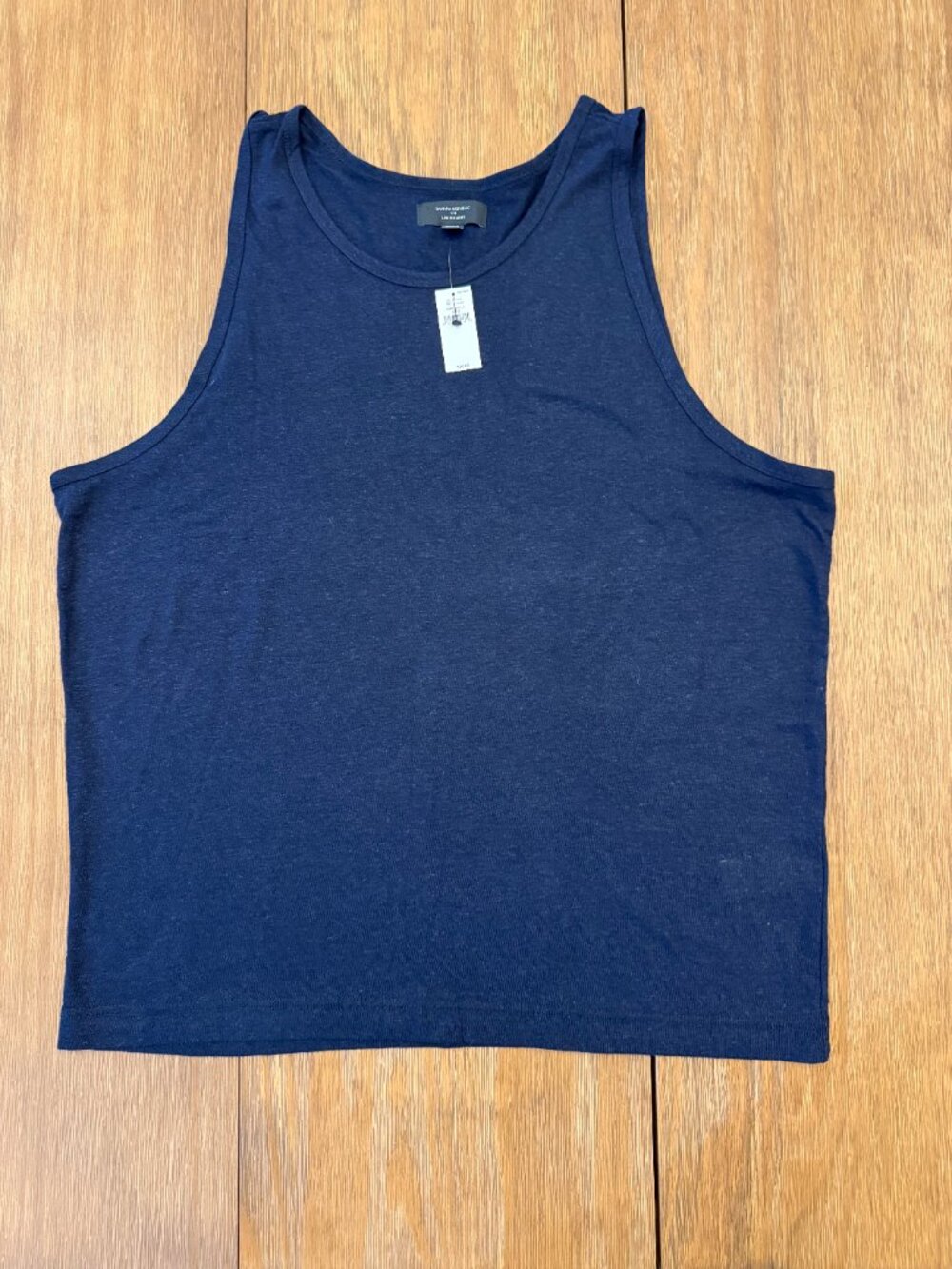 Banana Republic Navy Linen Blend Tank Top NWT Size L